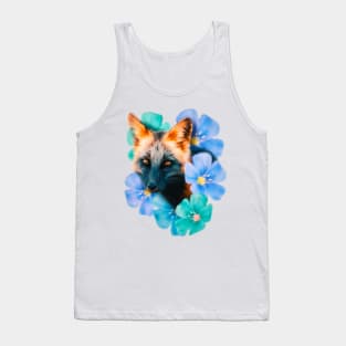 Flowers - Fox (Digital Drawing) Tank Top